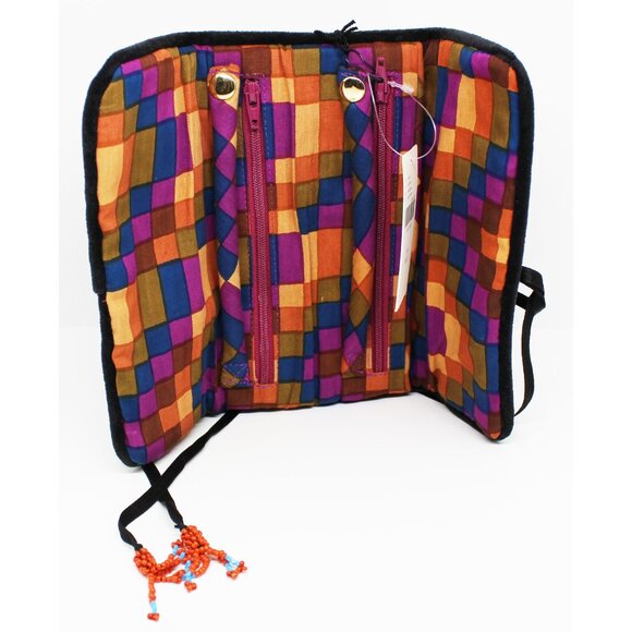 NWT HTF Anthropologie Corinne Lent beaded velvet jewelry roll- black - Picture 4 of 4